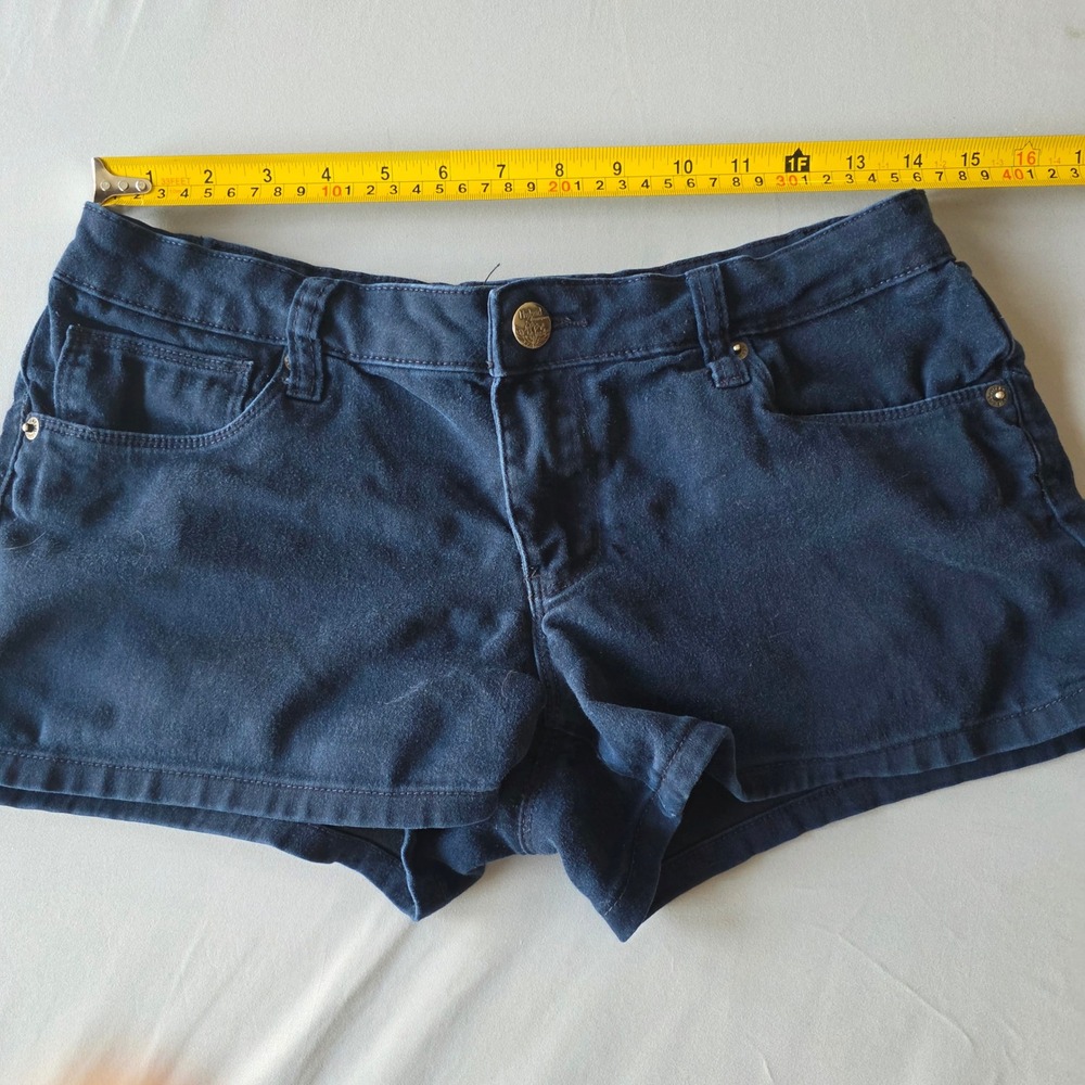 Hybrid & Company Y2K mini Women's‎ Blue Denim Shorts Size 9 Cotton Blend Casual - Picture 5 of 7